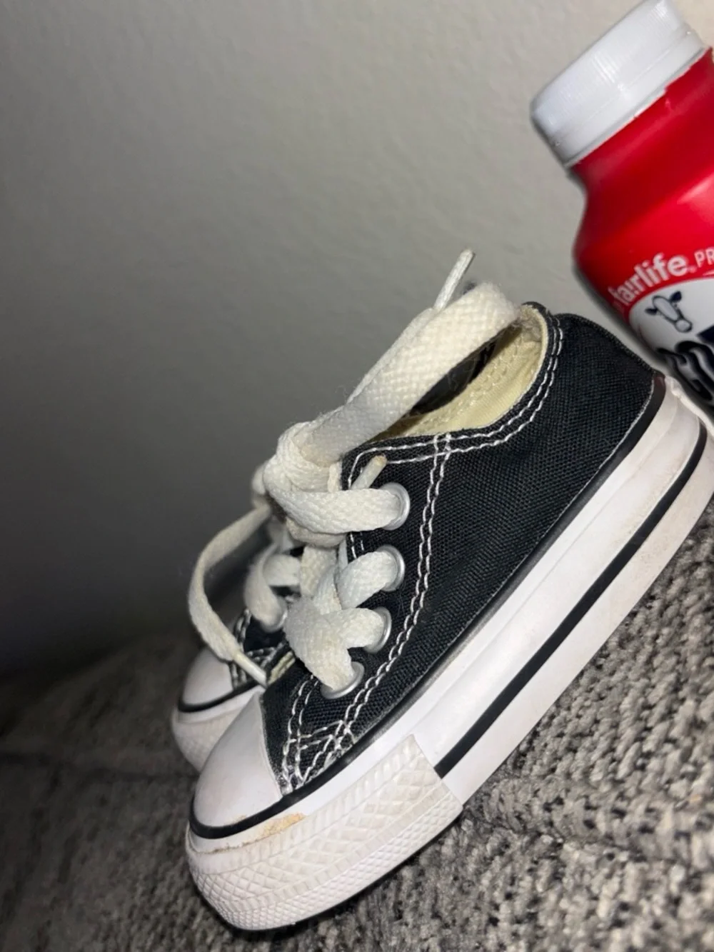 Converse Black and White Kids Low-Top Canvas Sneakers